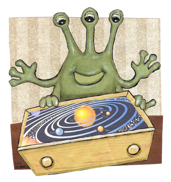 illustration for "The Universal Drawer" a flash fiction story by Sue Clancy 