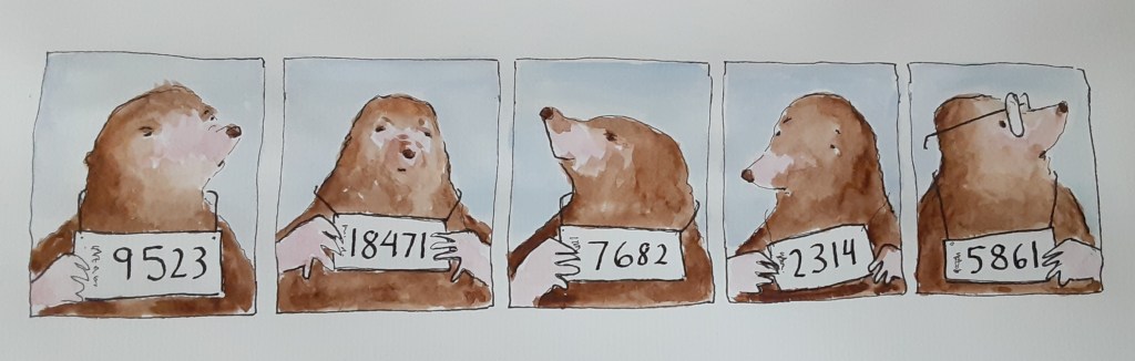 Moles, butterfly, ladybug colors, berries and coffee&nbsp;mugs